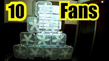 10 BOX FANS = LOUD FAN NOISE SOUND BLOCKER or SOUND MASKING FOR SLEEPING 10 HOURS