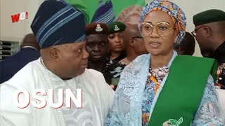 Moment Tinubu's wife, Nigeria's First lady arrives in Osun state with...