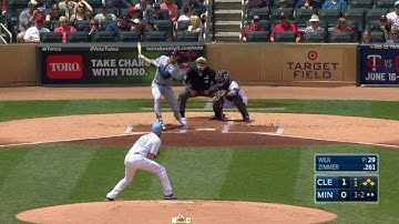 CLE@MIN: Zimmer rips a two-run single to right