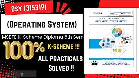 Operating System (315319) All Practicals 100% Solved | MSBTE K Scheme | Diploma IT/ CO/AIML |#msbte