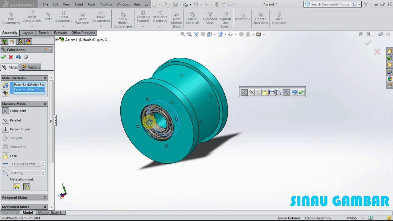 How to part assembling in Solidworks l Solidworks Tutorial - YouTube
