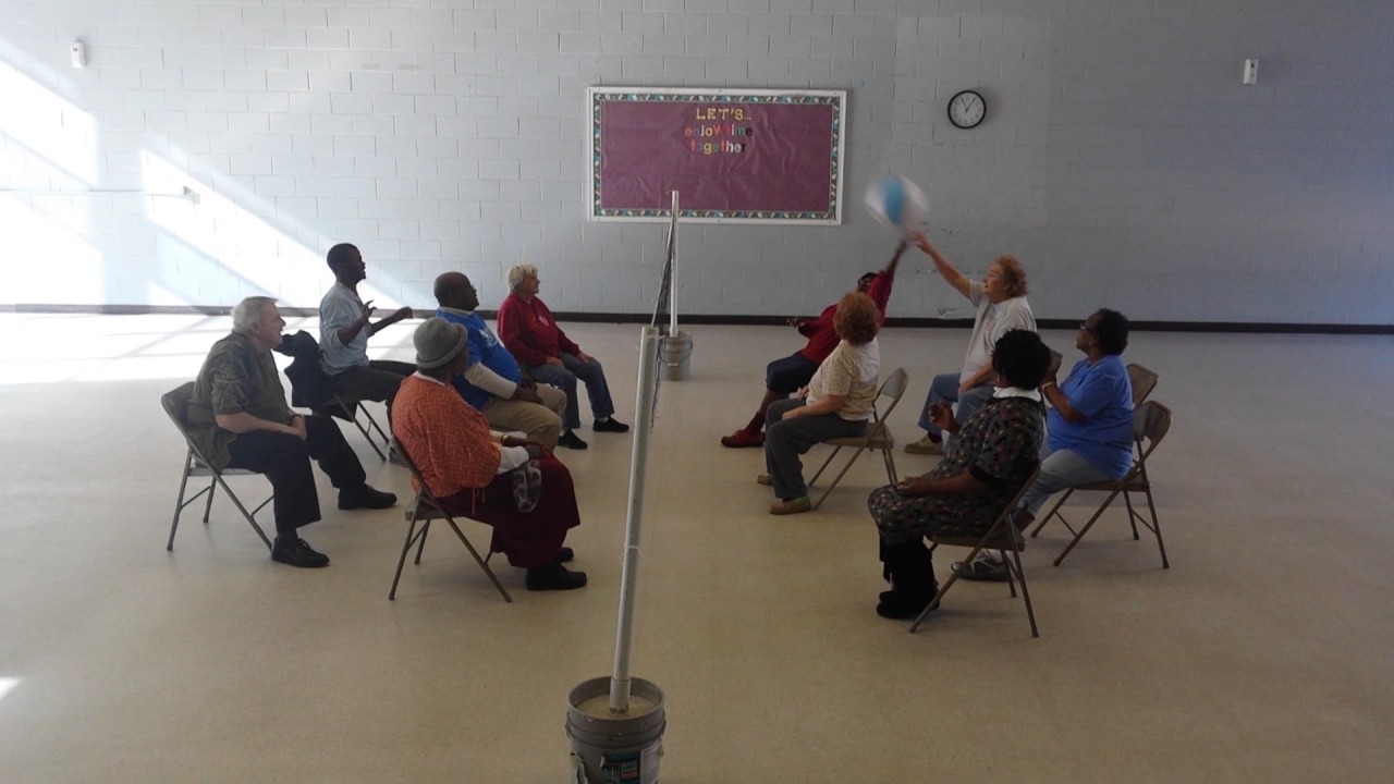 Chair volleyball is so nice we do it twice! Tuesdays and Thursdays