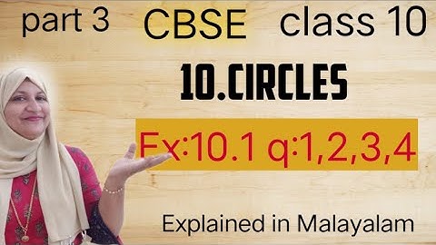 Hoofdstuk 10 cirkels ex:10.1 CBSE klas 10 in het Malayalam