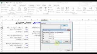 Microsoft Excel (Goal Seek, Scenarios, Solver)