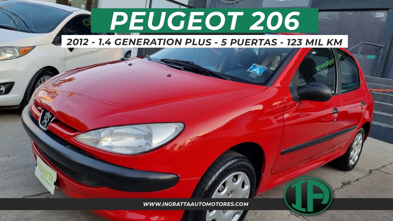 PEUGEOT 206 1.4 GENERATION PLUS - 5 PUERTAS - 2012 - 123.000KM -