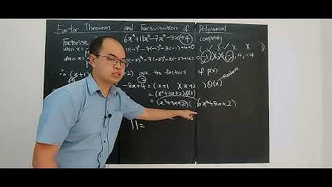 SUBTOPIC 6.2: REMAINDER THEOREM, FACTOR THEOREM AND ZEROS OF POLYNOMIALS (7)