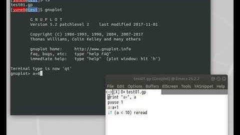 A explanation of a reread command of gnuplot.