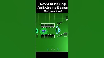 Day 3 of Making An Extreme Demon in Geometry Dash #shorts