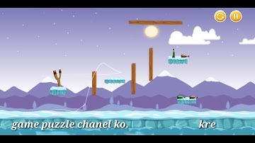 Knock down bottles snowy world level 9