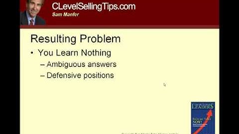 C-Level Sales Tip 18 - Good Interviewing Leads to Great C-L
