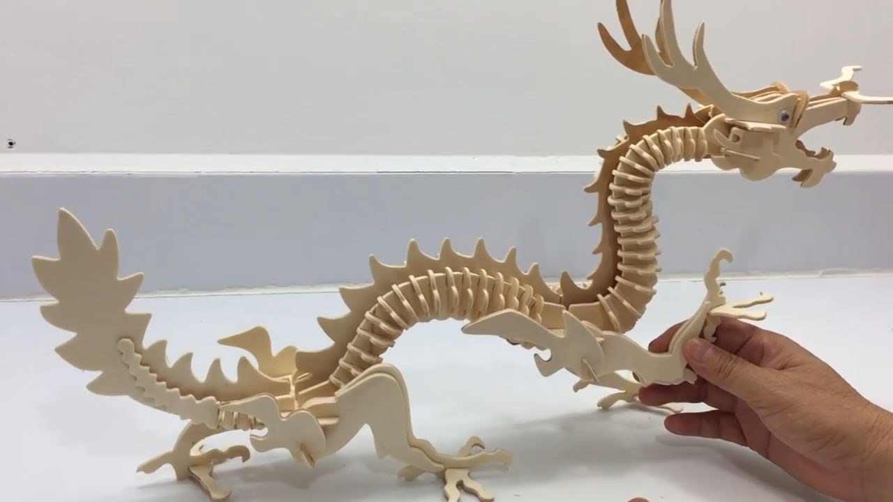 3d-wooden-puzzle-craft-chinese-dragon-youtube