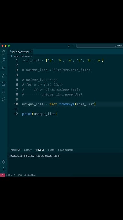 Python| Removing duplicate from a list| Simple Python Trick #python # ...