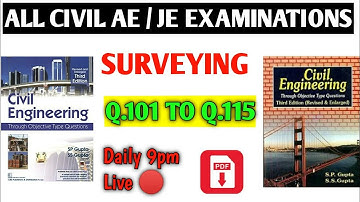 🔴Live 9:00 PM | Part 8 SURVEYING gupta & gupta book solution civil engineering by vip advancetech