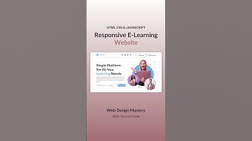 Responsive E-Learning Landing Page Using HTML CSS & JavaScript  #coding #webdesign #webdevelop