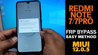 Redmi Note 7/7S/7 Pro FRP/Google Account Bypass MIUI 12.0.5 Without Pc 2021