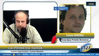Nota a Carlos Marino Pte. de la Cooperativa de Agua Potable de Barrancas | La Primera Tarde