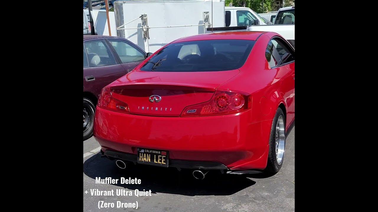 Infiniti G35 Coupe Muffler Delete + Vibrant Ultra Quiet Resonators