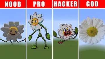 PIXEL ART NOOB VS PRO VS HACKER VS GOD DAISY POPPY PLAYTIME IN MINECRAFT #2