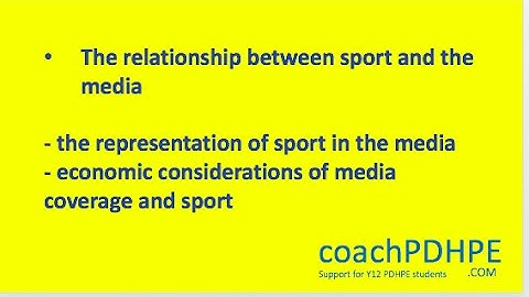 HSC PDHPE Option 2 the relationship between sport and the mass media