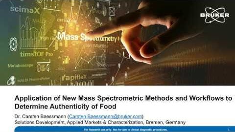 LCGC Webinar -  determine authenticity of food