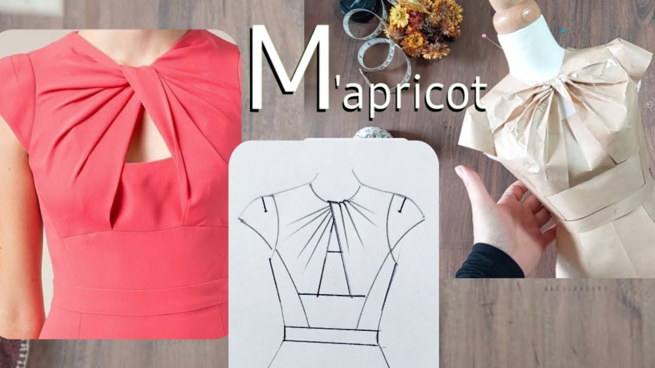 58/ Thiết kế  Đầm xoắn cổ- tay T/ Design a neck twist and T sleeve