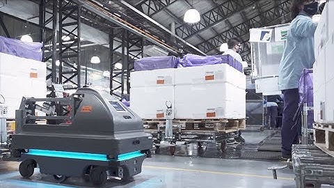 Fleet of MiR robots at Mirgor in Argentina