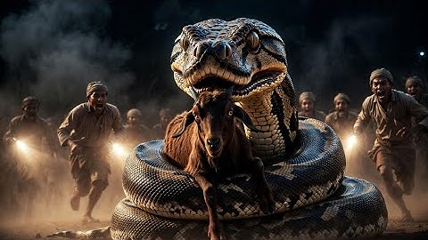 Giant Python Attacks Goat at Midnight. | Wildlife rescue operation in village. | Animal Attack.