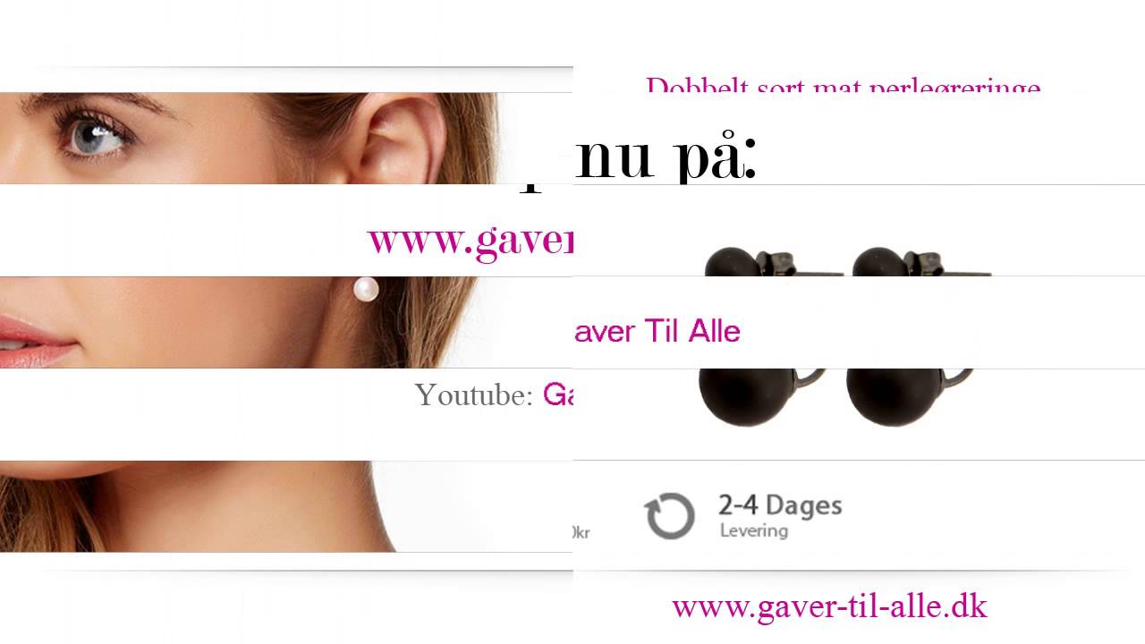 Dobbelt sort mat perleøreringe