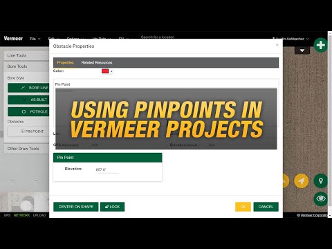 Using pinpoints in Vermeer Projects