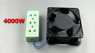 Turn a Motor Fan into a High Power Generator 220V 4000W Free Energy New At home