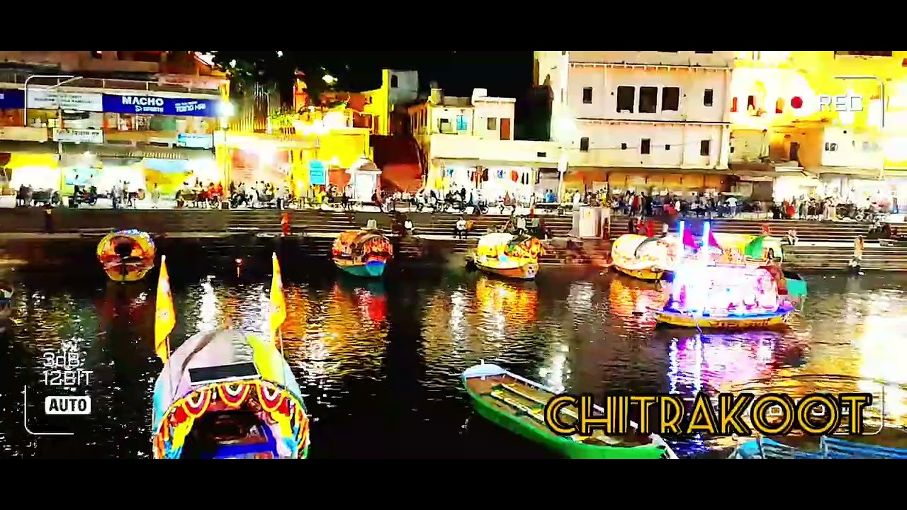 🌃 beautiful place Chitrakoot ramghat night look 👌🥰 - YouTube