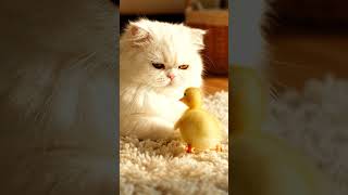 Kucing manis dan bebek yang luccu #shortvideo #shorts #kucing #kucinglucu #cat ##animals