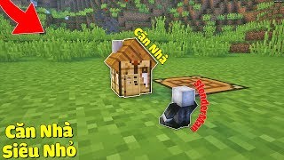 1 NGÀY SỐNG VÀ KHÁM PHÁ CĂN NHÀ BÀN CHẾ TẠO TÍ HON SIÊU BÍ MẬT TRONG MCPE | Thử Thách SlenderMan