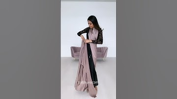 Halter Gown Drape | how to drape a saree perfectly | modern saree draping styles | #saree #shorts