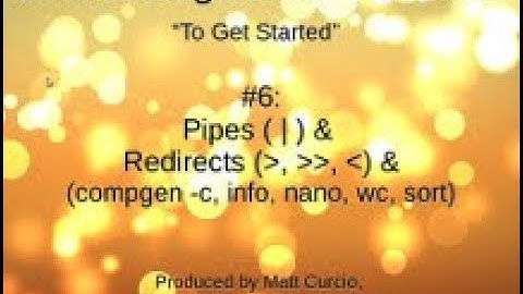 Bioinformatics: Pipes & Redirects