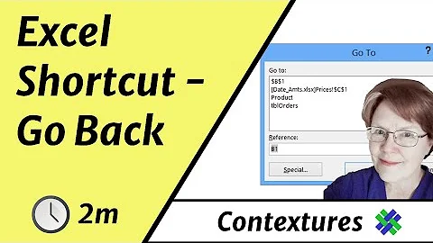 Go Back to Previous Locations in Excel