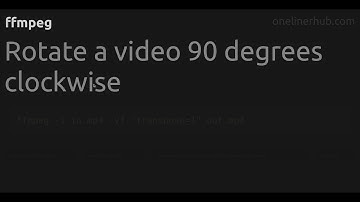 Rotate a video 90 degrees clockwise #ffmpeg