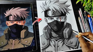 How To Draw Kakashi Hatake Realistic 🔥| Naruto Drawing | Anime Pencil Sketch Step-by-Step Tutorial
