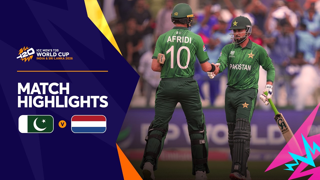 Pakistan come out on top in thrilling chase | PAK v NED | Match Highlights | T20WC 2026