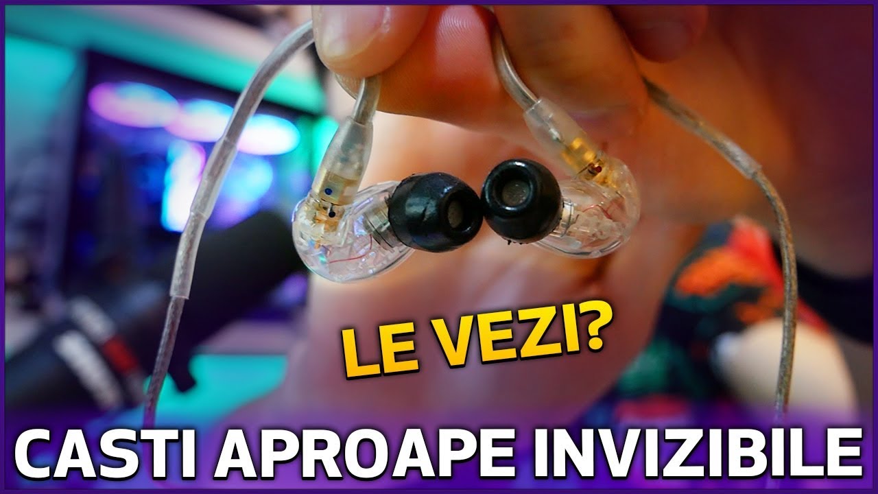 CĂȘTILE ASTEA SUNT INVIZIBILE. TU LE VEZI? 🎧 Shure SE215-CL