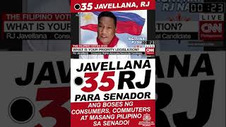 RJ Javellana on Priority Legislation if Elected Senator