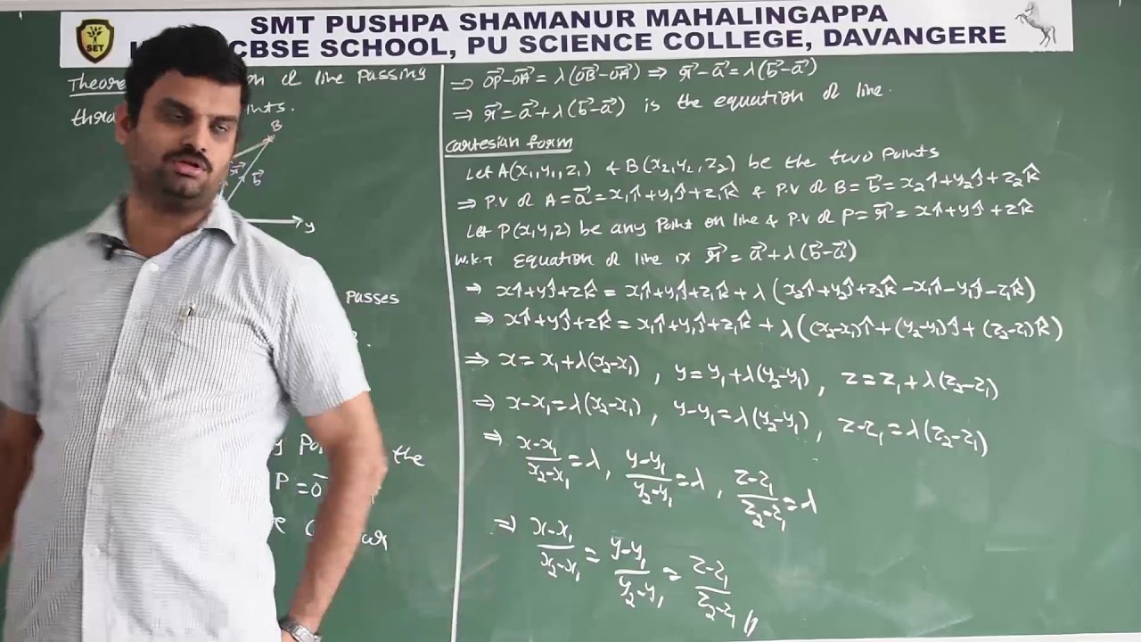 SPSMR – Best PU Science College in Davanagere 03  Three Dimensional Geometry