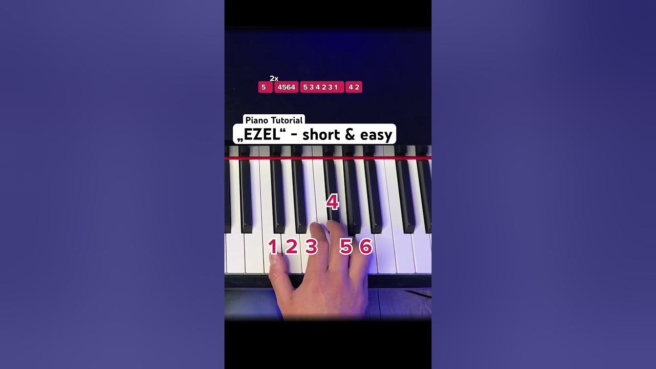 „Ezel“ Piano - short & easy (mini piano tutorial) #pianotutorial #learnpiano #pianolessons