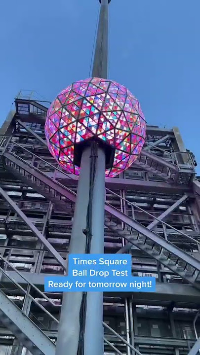Up close with the Times Square New Years Eve 🪩 Test Ball Drop 2023! #shorts