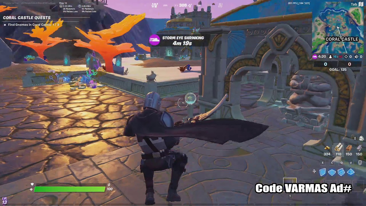 Find Gnomes in Coral Castle Quest in Fortnite Season 5 YouTube