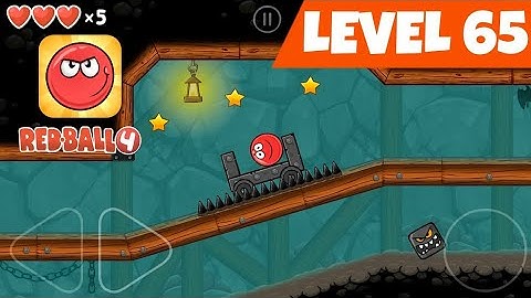 Red Ball 4 Level 65 - Level 65 Walkthrough - Into The Caves Level 65