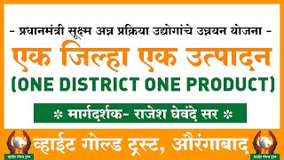 एक जिल्हा एक उत्पादन - ODOP - One District One Product- राजेश घेवंदे