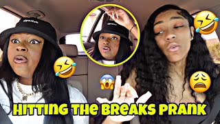 HITTING THE BRAKES AND DRIVING CRAZY PRANK ON PRETTY GIRL CHAZ 🤣 | **FUNNY MUST WATCH**