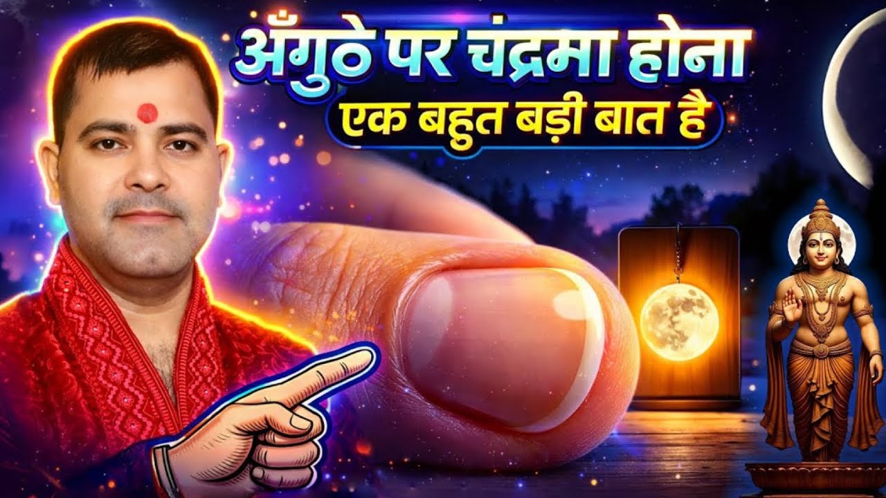 अंगूठे पर चंद्रमा होना एक बहुत बड़ी बात है | Anguthe Me Chand Ka Nishan | Thumb Reading | #thumb