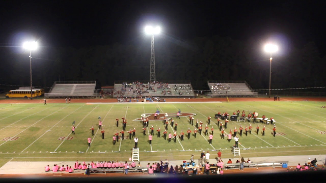 Pineville High School Rebels Marching Band performing their Halftime